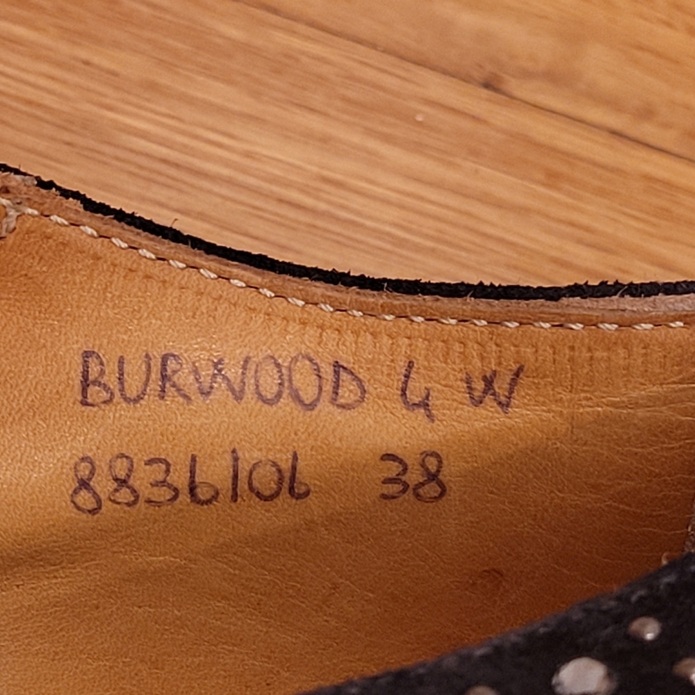 CHURCH'S BURWOOD MET STUDDED  BLACK SUEDE BROGUES LACE UP SHOES - Picture 13 of 13
